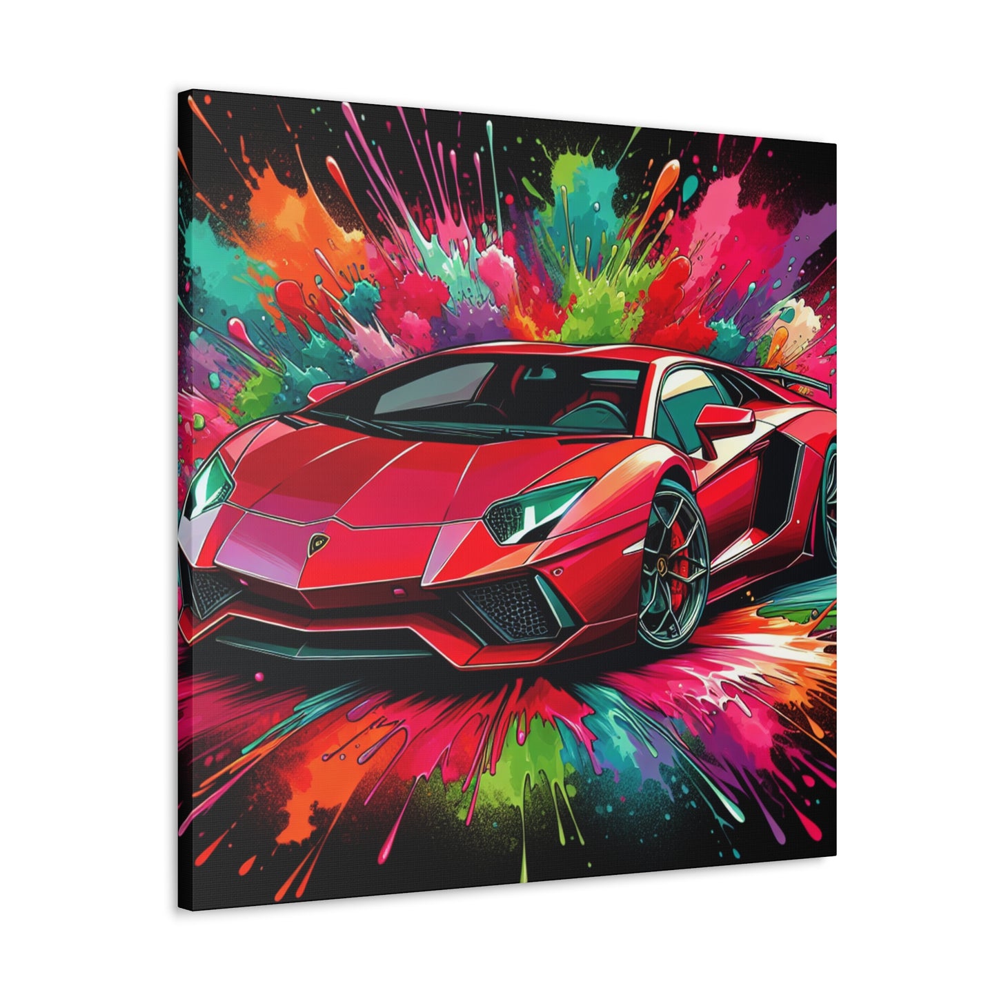 Lamborghini Aventador Canva, Exotic Sport Car Art, Luxury Wall Decoration, Unframed Modern Painting Print for Garage Decor