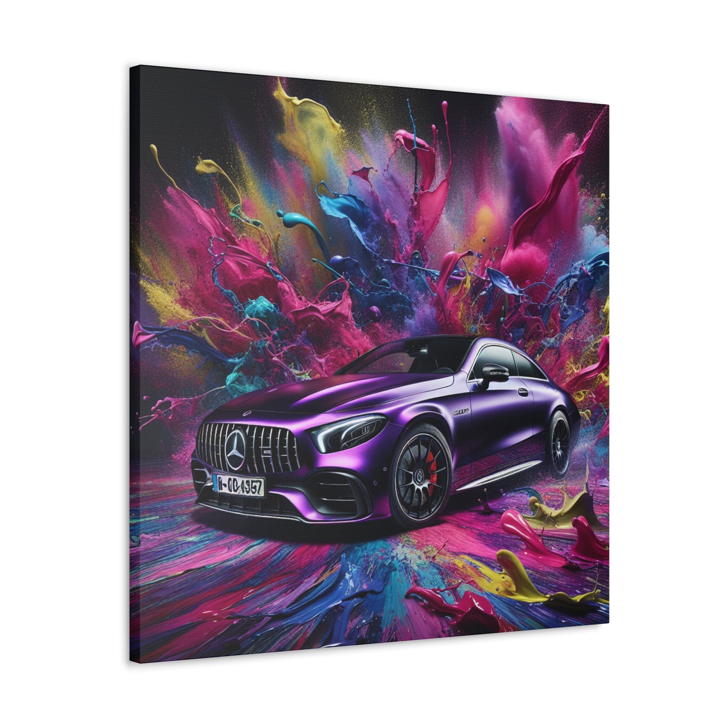 Mercedes AMG Canva Artwork, Luxury Car Painting, Wall Decor, Perfect for Garage and Man Cave, Automotive Lovers Gift