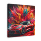 Chevrolet Corvette Canva Painting - Handmade Wall Art, Unique Car Themed Decor, Perfect Gift for Car Enthusiasts and Collectors