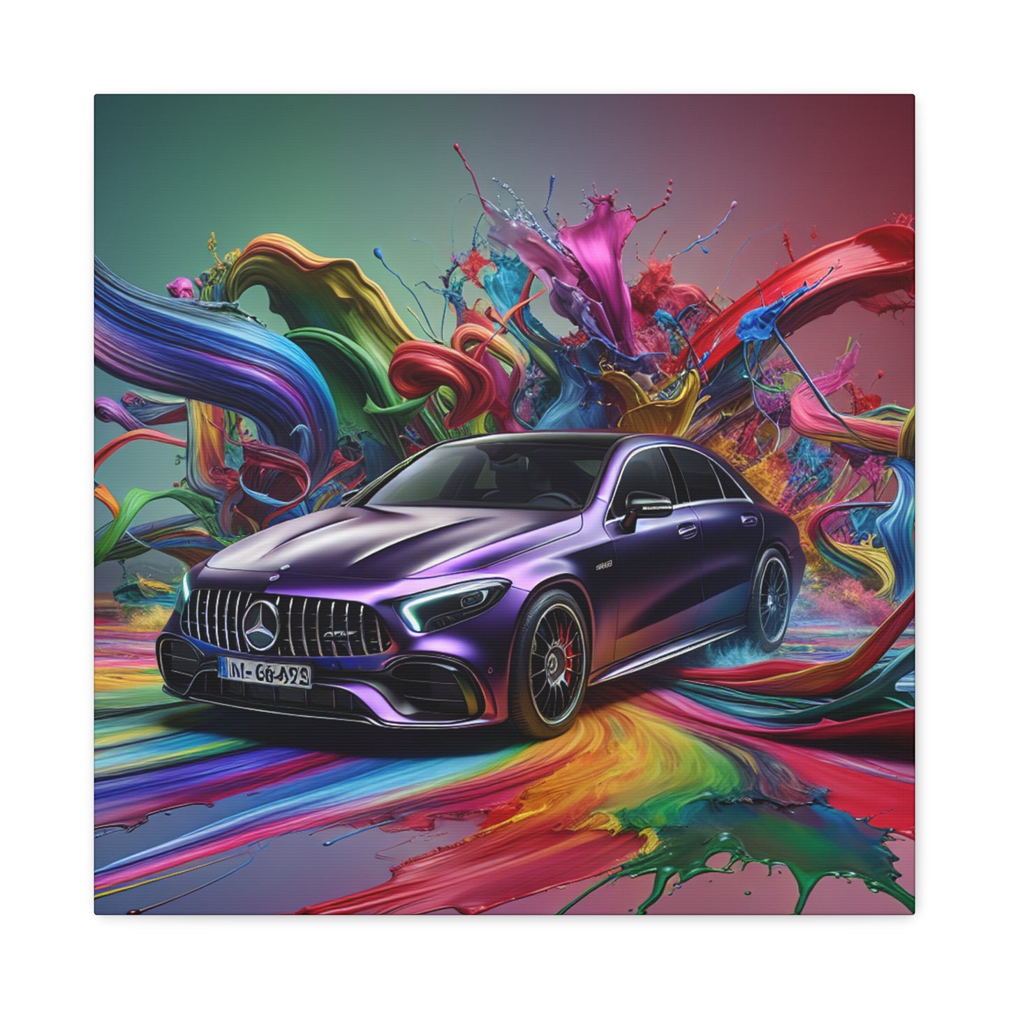 Mercedes AMG Wall Art, Luxury Car Canva Painting, Modern Wall Decor, Gift for Men, Automotive Enthusiast, Sports Car Artwork