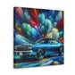 Dodge Challenger Wall Art, Car Themed Home Decor, High Quality Canva Painting, Classic Car Enthusiast Gift, Modern Garage Artwork