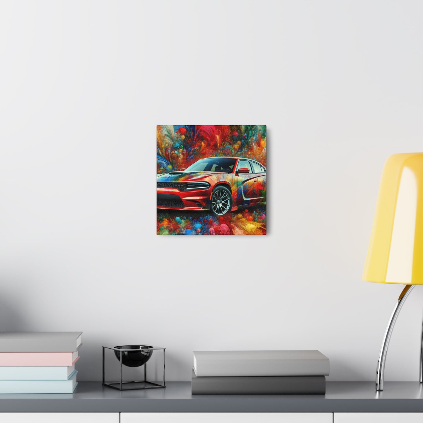 Dodge Charger Wall Art, Car Canva Painting, Automotive Decor, Classic Car Print, Unique Gift for Car Lovers, Garage and Man Cave Addition