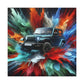 Jeep Wrangler Wall Art - Canva Painting, Car Artwork, Off-Road Vehicle Decor, Vintage Style Gift for Jeep Enthusiasts and Home Decoration