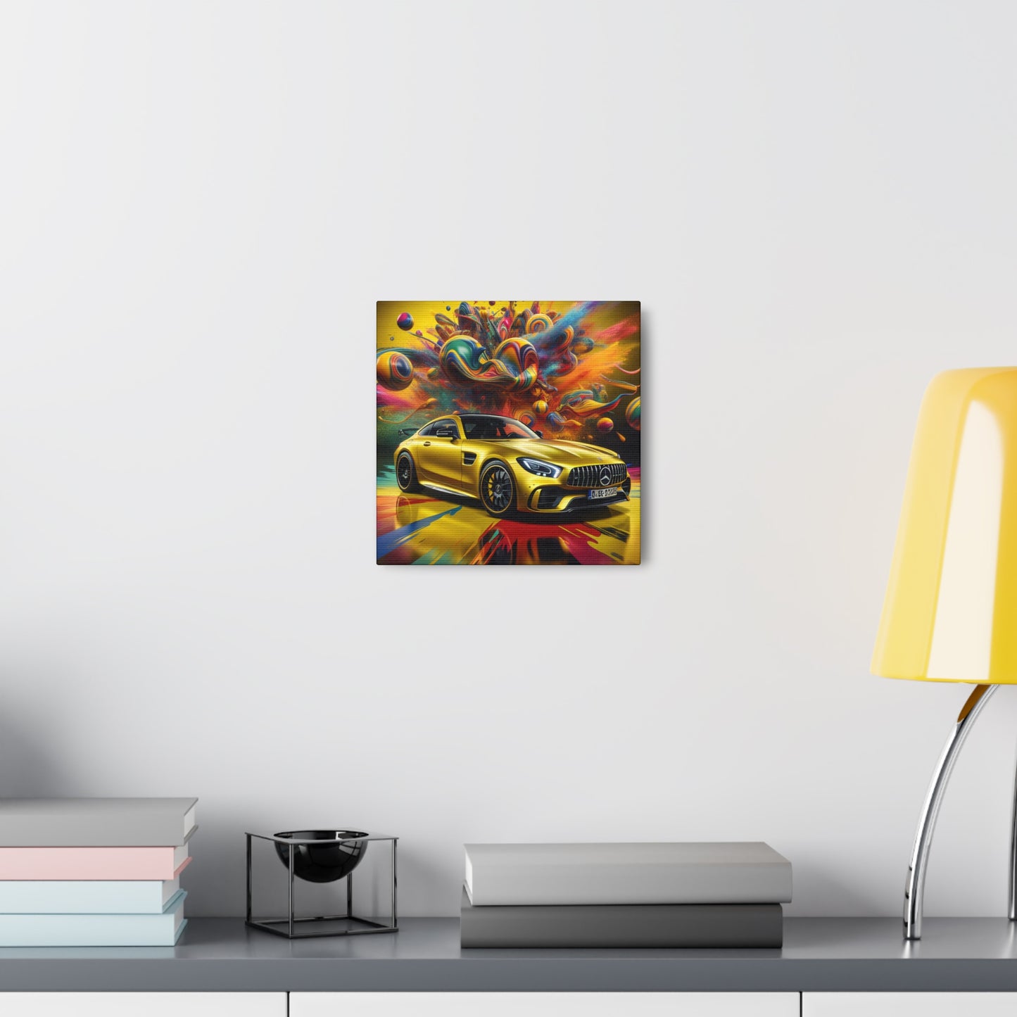 Mercedes AMG Wall Art Canva - Luxury Car Print, Modern Home Decor, Car Enthusiast Gift, Automotive Fine Art, Contemporary Painting