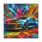 Chevrolet Camaro Wall Art - Classic Car Canva Painting, Decorative Print - Ideal for Man Cave, Garage, Office and Living Room Decor