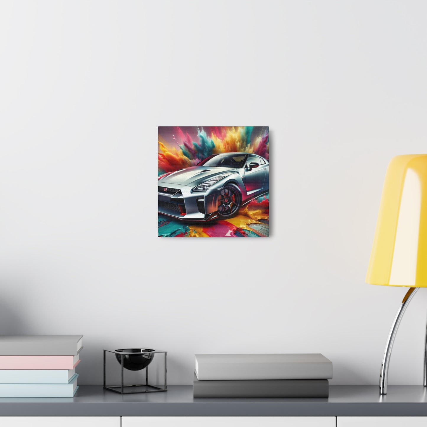 Nissan GT-R Canva Paintings, Sports Car Wall Art, Luxury Garage Decor, High Quality Modern Home and Office Canvas Artwork