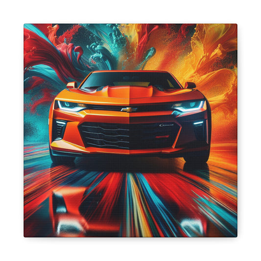 Chevrolet Camaro Wall Art Canva Painting - Classic Car Vintage Decor, Camaro Lovers Gift, Home and Office Decoration, Automobile Artwork