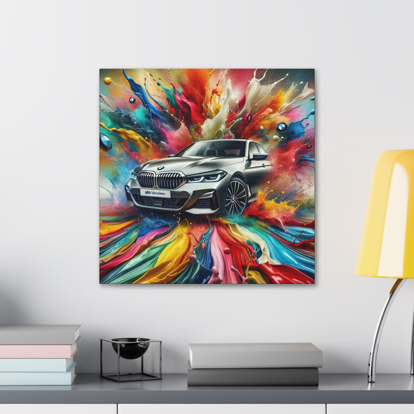 BMW Luxury Car Canvas Painting - Wall Art, Fine Print for BMW Lovers, Home Decor, Car Art, Unique Gift, Office Decoration, Collectible Art Piece