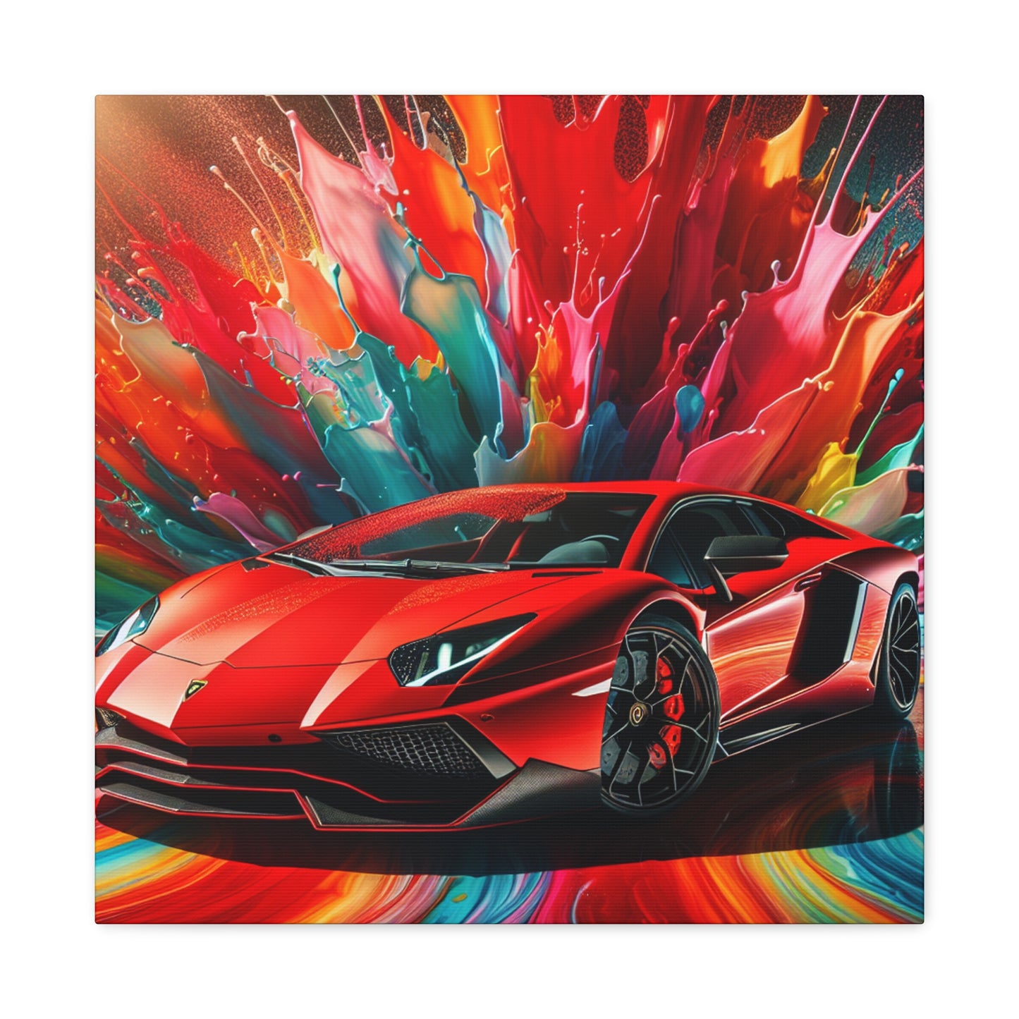 Lamborghini Aventador Wall Art - Luxury Car Canva Painting - Perfect for Car Enthusiasts and Home Decor