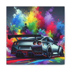 Nissan GT-R Canva Painting - High Quality Wall Decor, Modern Sports Car Artwork, Perfect Gift for Car Enthusiasts and Collectors