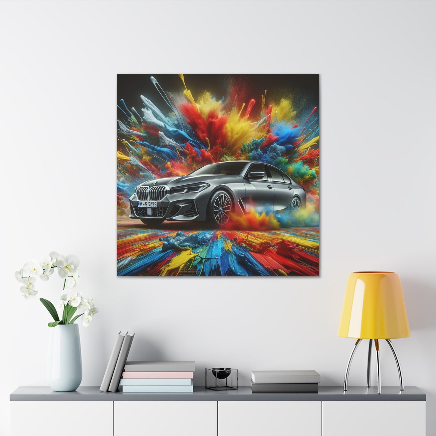 BMW Luxury Car Wall Art Canva Painting, Automotive Decor, Unique Gift for Car Lovers and Enthusiasts, High Quality Print