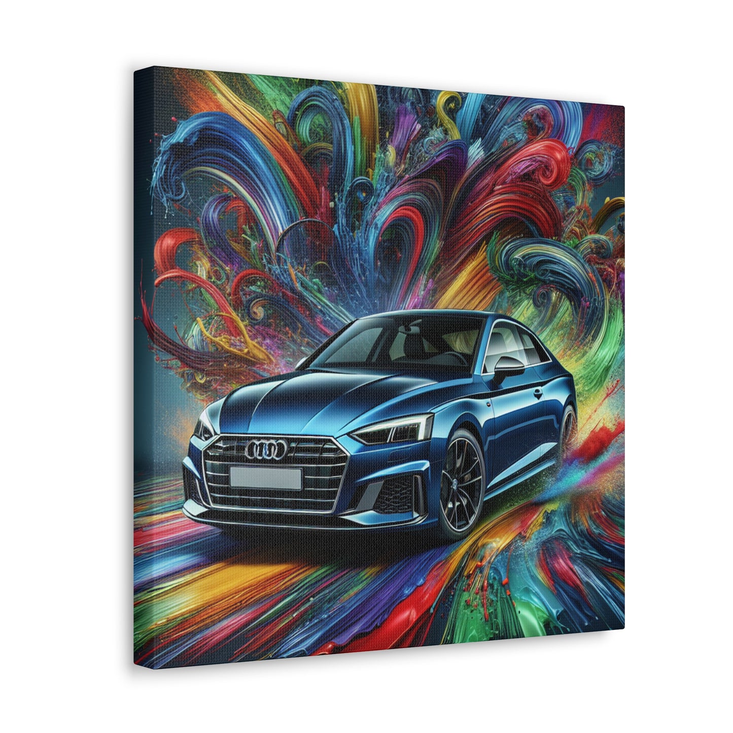 Audi A5 Canva Painting, Hand Painted Wall Art, Luxury Car Decor, Modern Home Office, Unique Gift for Car Lovers and Enthusiasts