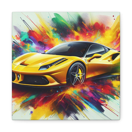 Ferrari Canva Painting | Luxury Car Wall Art | High-Quality Decor | Wall Hanging for Man Cave | Collectors Edition | Perfect Gift for Car Lovers