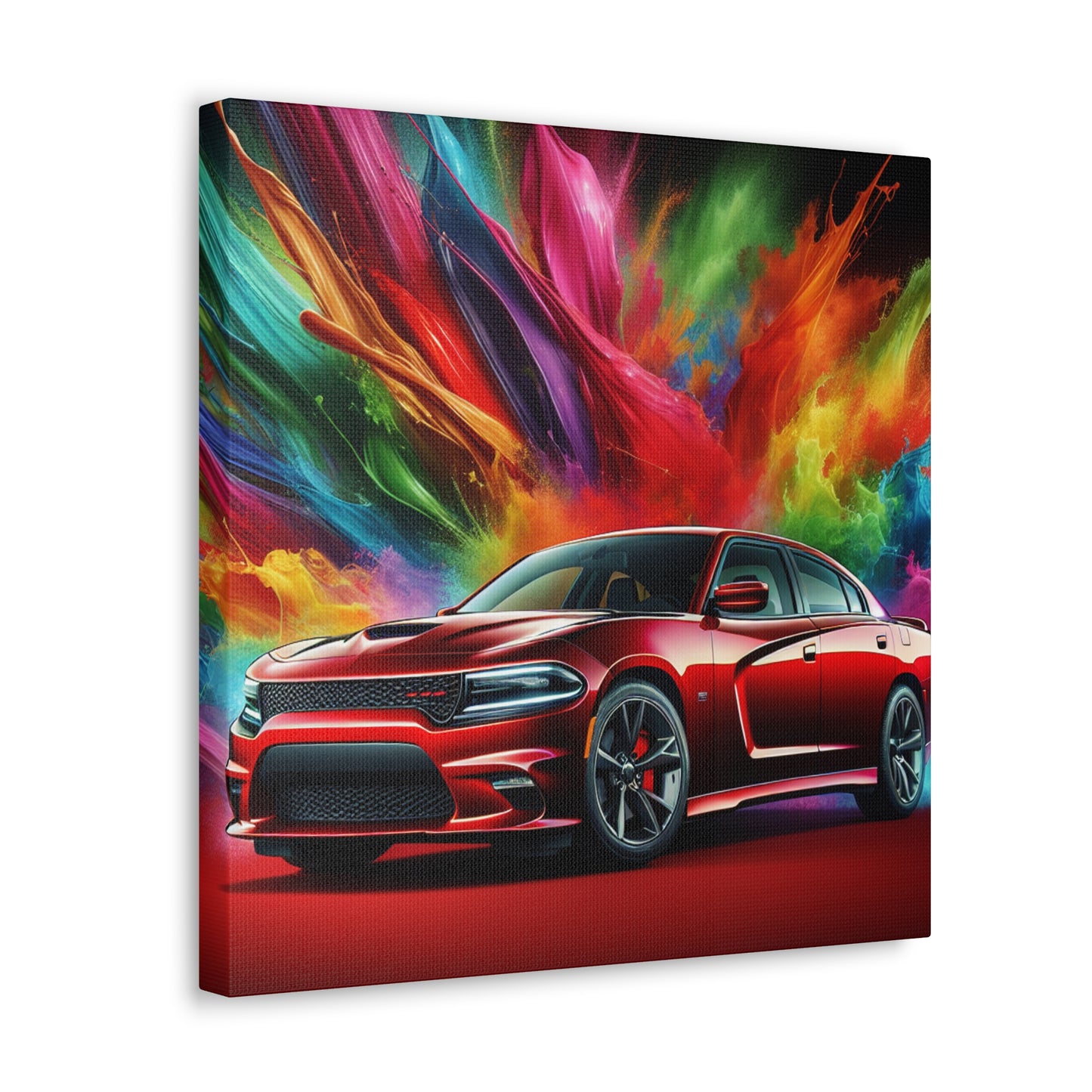 Vintage Dodge Charger Wall Art, Classic Car Canvas Painting, Automobile Decor, Perfect Gift for Car Enthusiasts and Collector's Item
