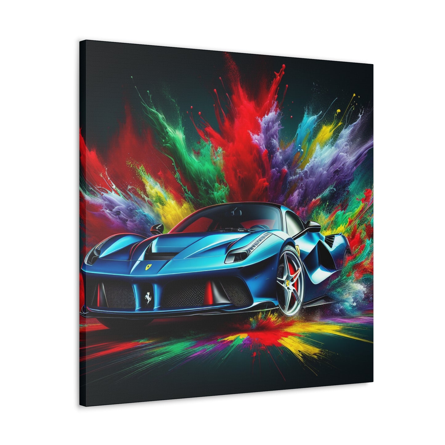 Ferrari Wall Art Canva Painting - Stunning Red Car Print, Luxury Sports Auto Bedroom Decor, Collector's Artwork for Car Enthusiasts