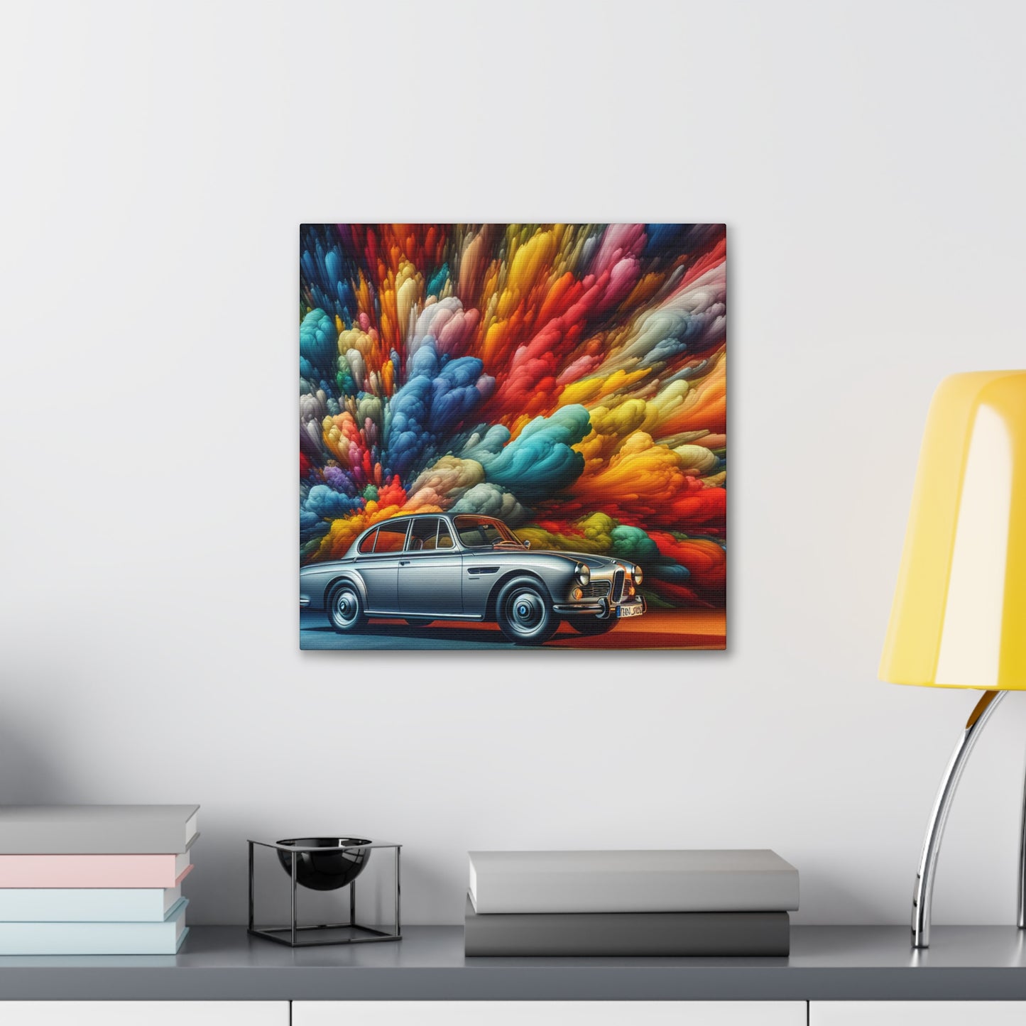 BMW Car Canva Painting, Wall Art Decor, Handmade Car Enthusiast Gift, Automobile Artwork, Luxury Car Design, Home and Office Decorative Print