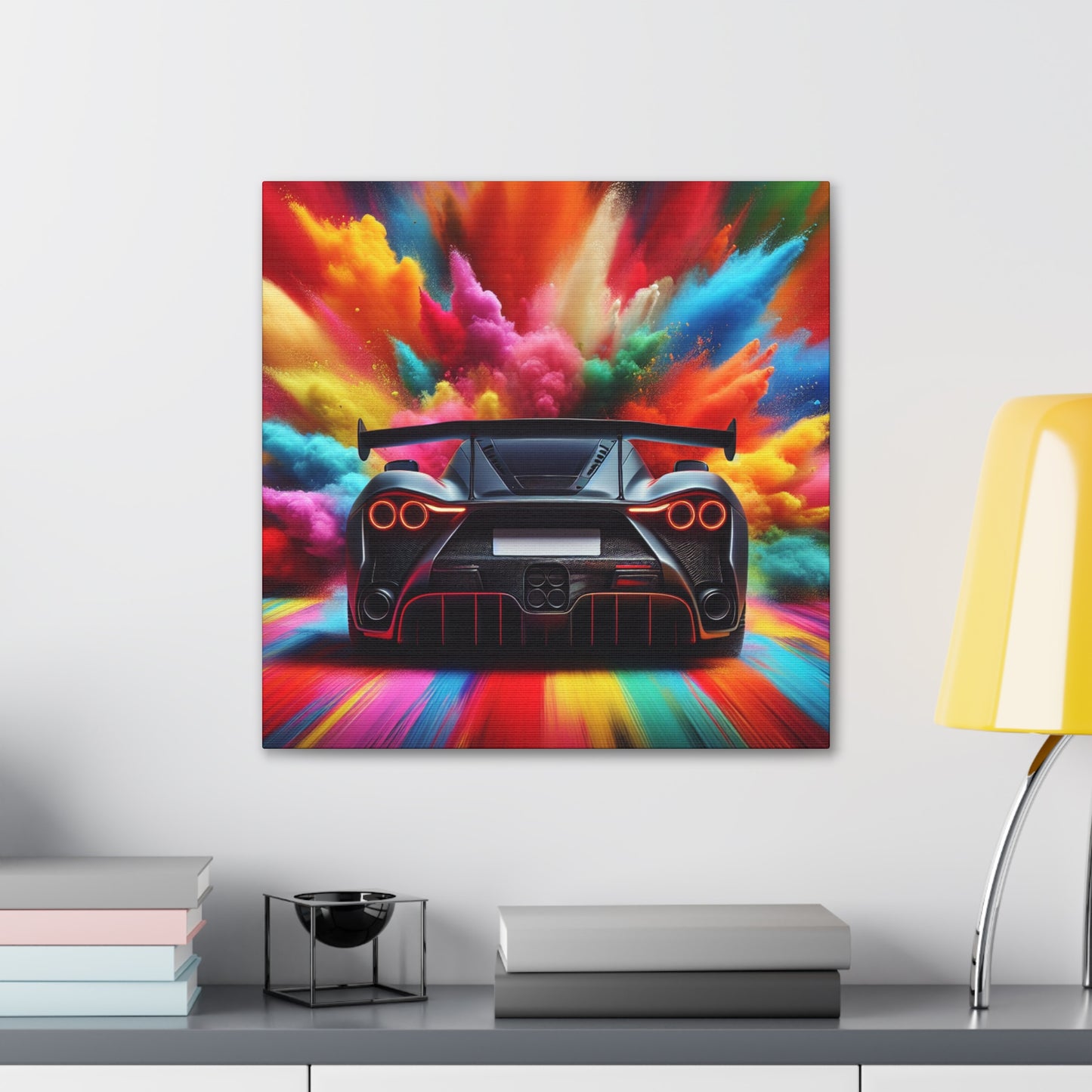 Nissan GT-R Wall Art, Hand-painted Canvas, Perfect Gift for Car Enthusiast, Racing Decor, Autophile Exclusive, High Quality Modern Home Decor