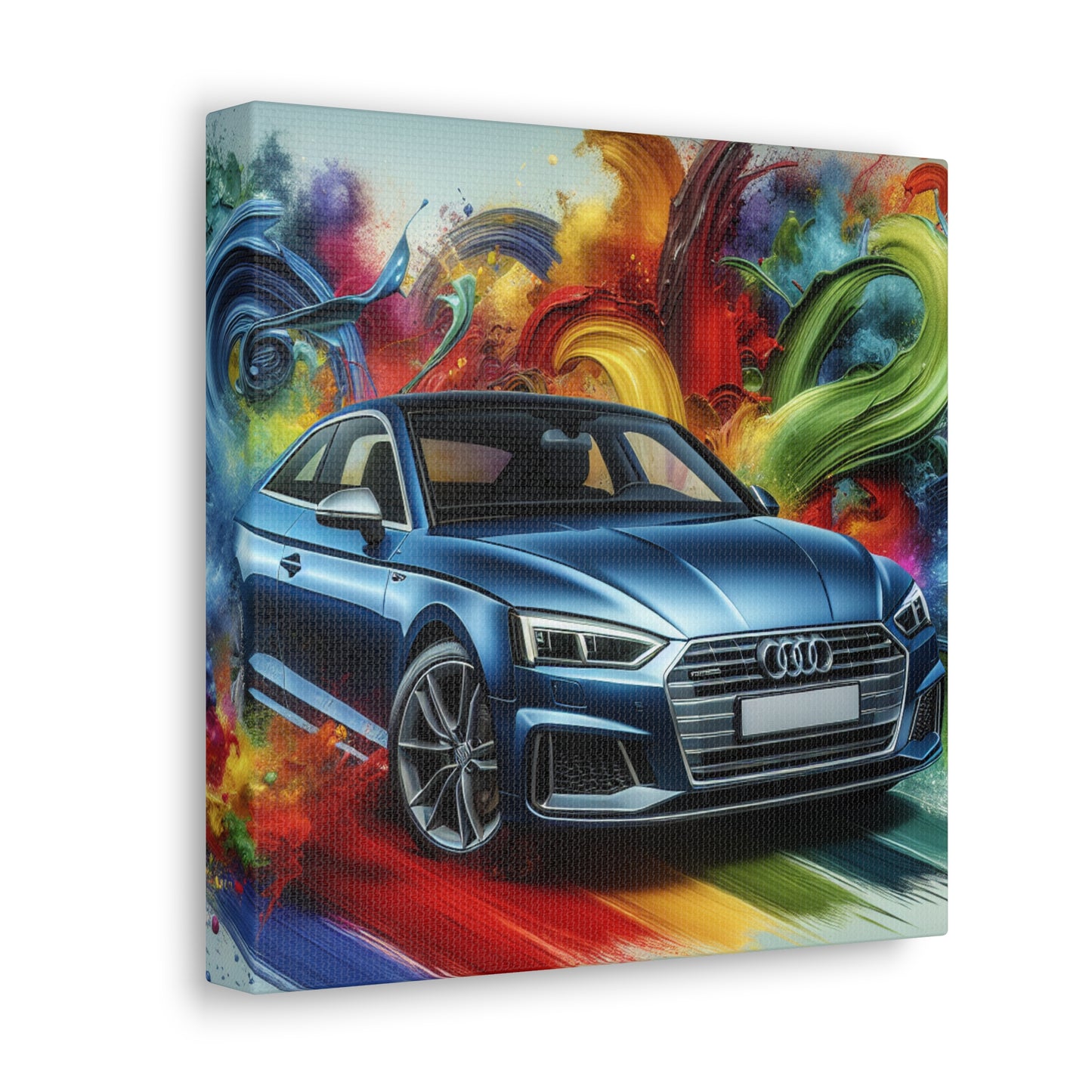 Audi A5 Wall Art, Car Enthusiast Gift, Hand-Painted Canva, Automotive Decor, Car Artwork, Man Cave Decor, Luxury Auto Prints, Sports Car Art