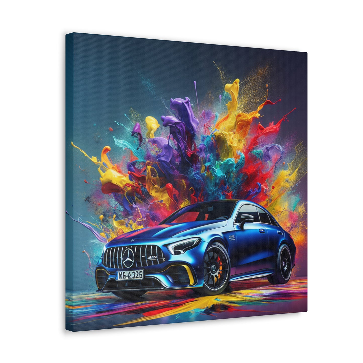 Mercedes AMG Wall Art Canva Painting - Hand Painted, Home Decor, Car Enthusiast Gift, Luxury Auto Artwork, Vehicle Masterpiece.