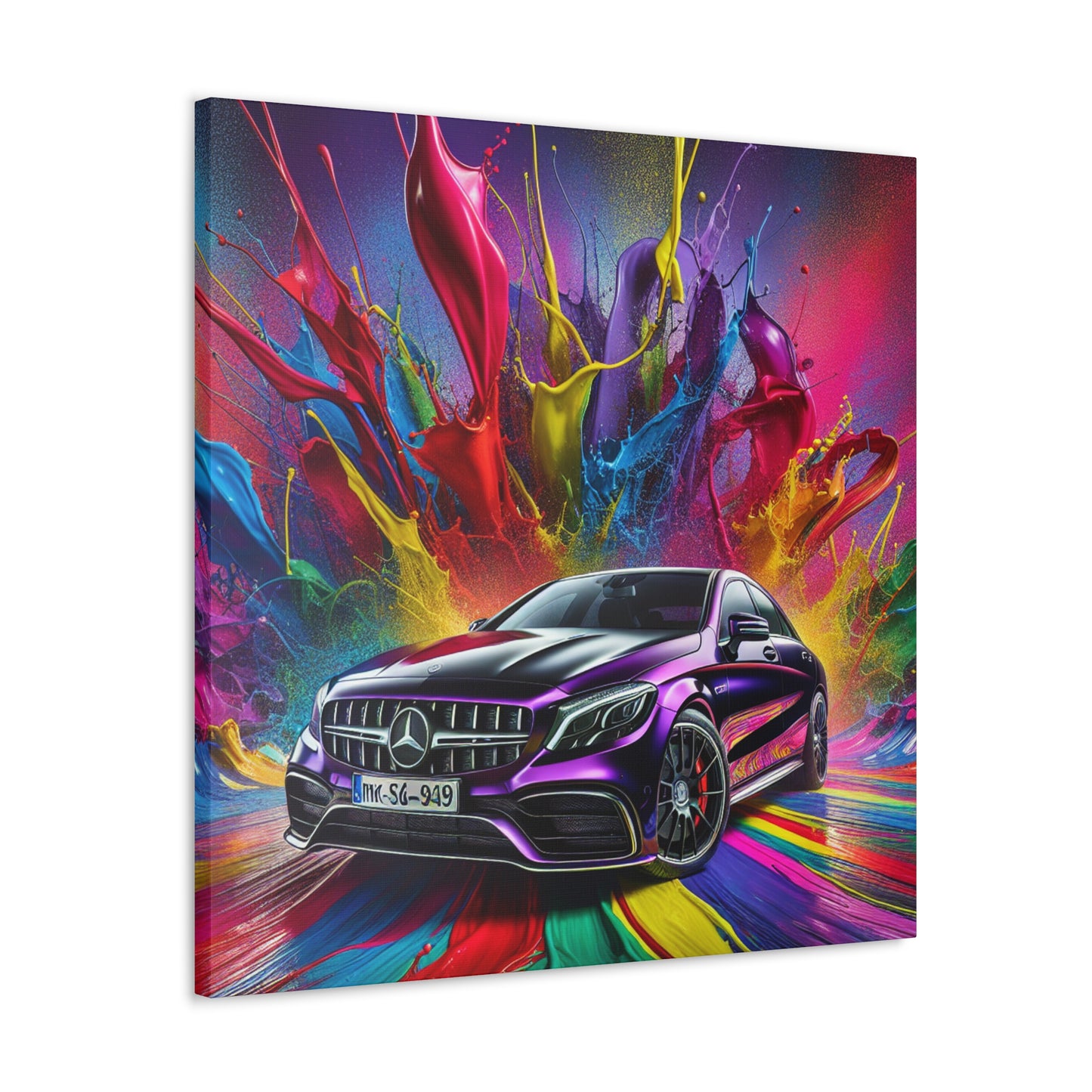 Mercedes AMG Wall Art Canva, Luxury Car Home Decor, Automotive Painting, High-Quality Print, Garage Decor, Car Enthusiast Gift