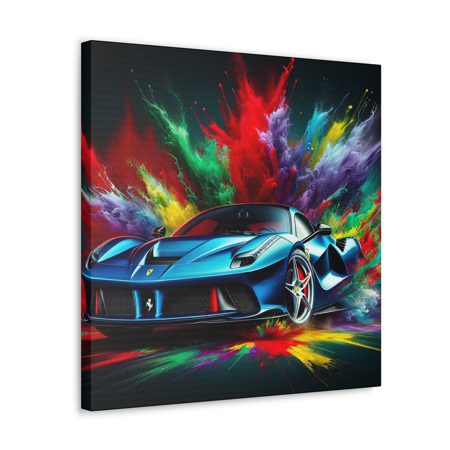 Ferrari Wall Art Canva Painting - Stunning Red Car Print, Luxury Sports Auto Bedroom Decor, Collector's Artwork for Car Enthusiasts