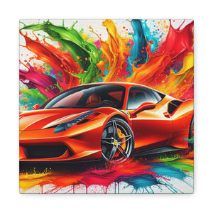 Ferrari Wall Art Canva Painting - Luxury Car Home Decor, Exclusive Italian Supercar, Perfect Gift for Car Enthusiasts and Collectors