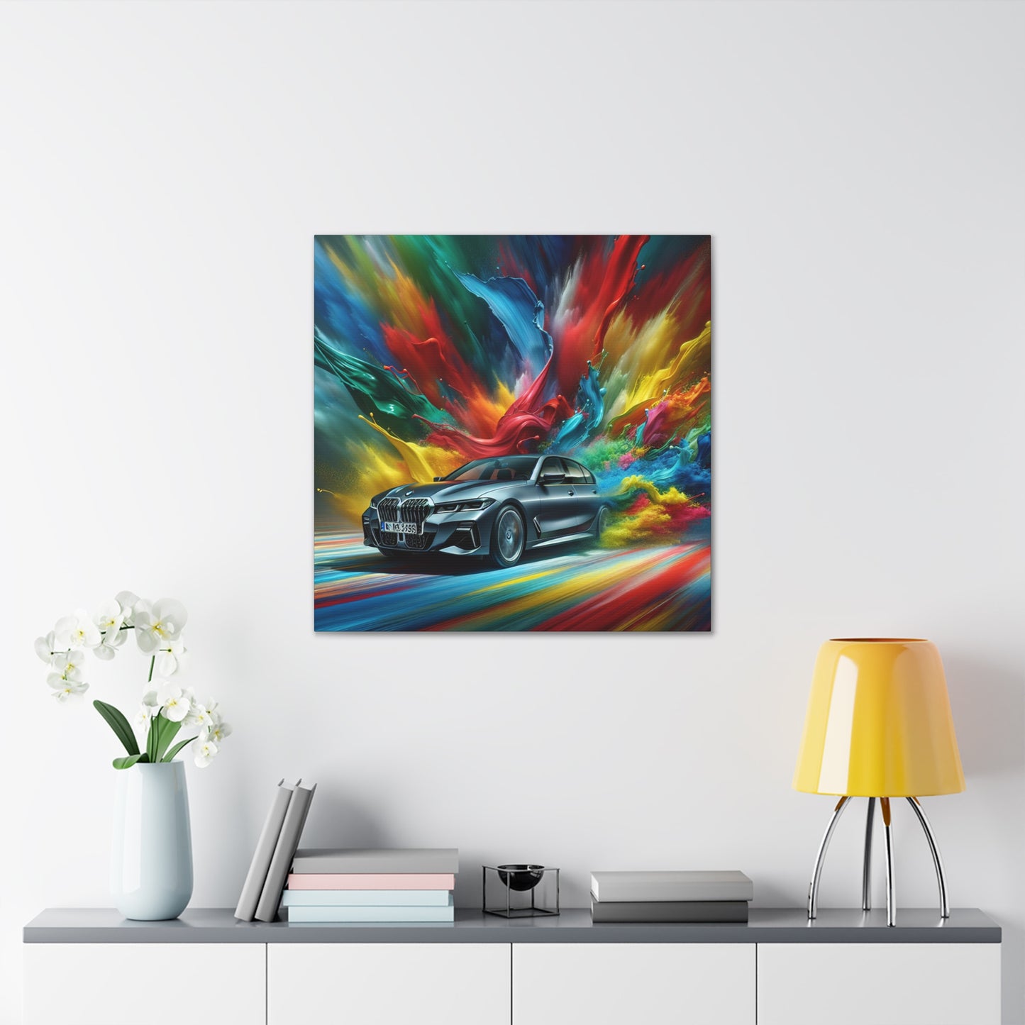 BMW Wall Art Canva Painting, Car Decor, Luxury Vehicle Art, Modern Home Decoration, Unique Gift for Car Enthusiasts and BMW Lovers