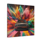 Dodge Challenger Car Art, Wall Decor Canva Painting, Unique Gift for Car Enthusiasts, Muscle Car Home Office Decoration, Automotive Art