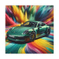 Porsche 911 Wall Decor Canva Painting, Handmade Home and Office Artwork, Automotive Wall Art, Luxury Sports Car Lover's Gift