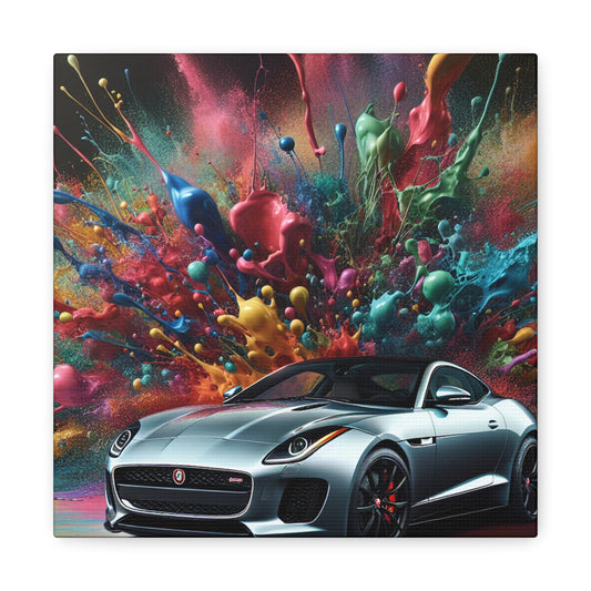 Jaguar F-Type Wall Art - Luxury Car Canva Painting, Handmade Home Decor, Perfect Gift for Car Lovers and Collectors, Ready to Hang