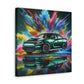 Vintage Dodge Charger Car Canva Painting - Classic Automobile Wall Art for Garage, Car Enthusiast Gift, Home Decor