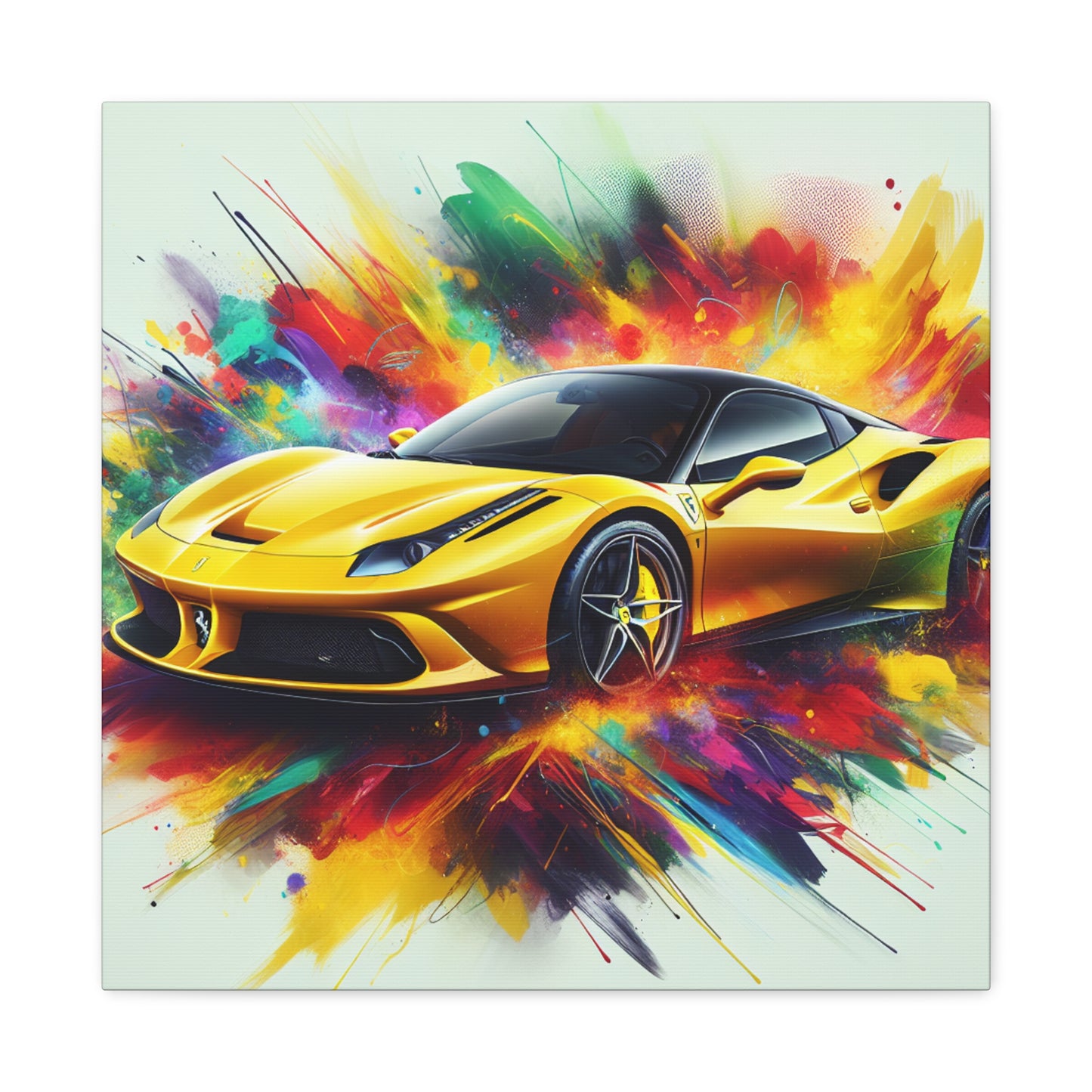 Ferrari Canva Painting | Luxury Car Wall Art | High-Quality Decor | Wall Hanging for Man Cave | Collectors Edition | Perfect Gift for Car Lovers