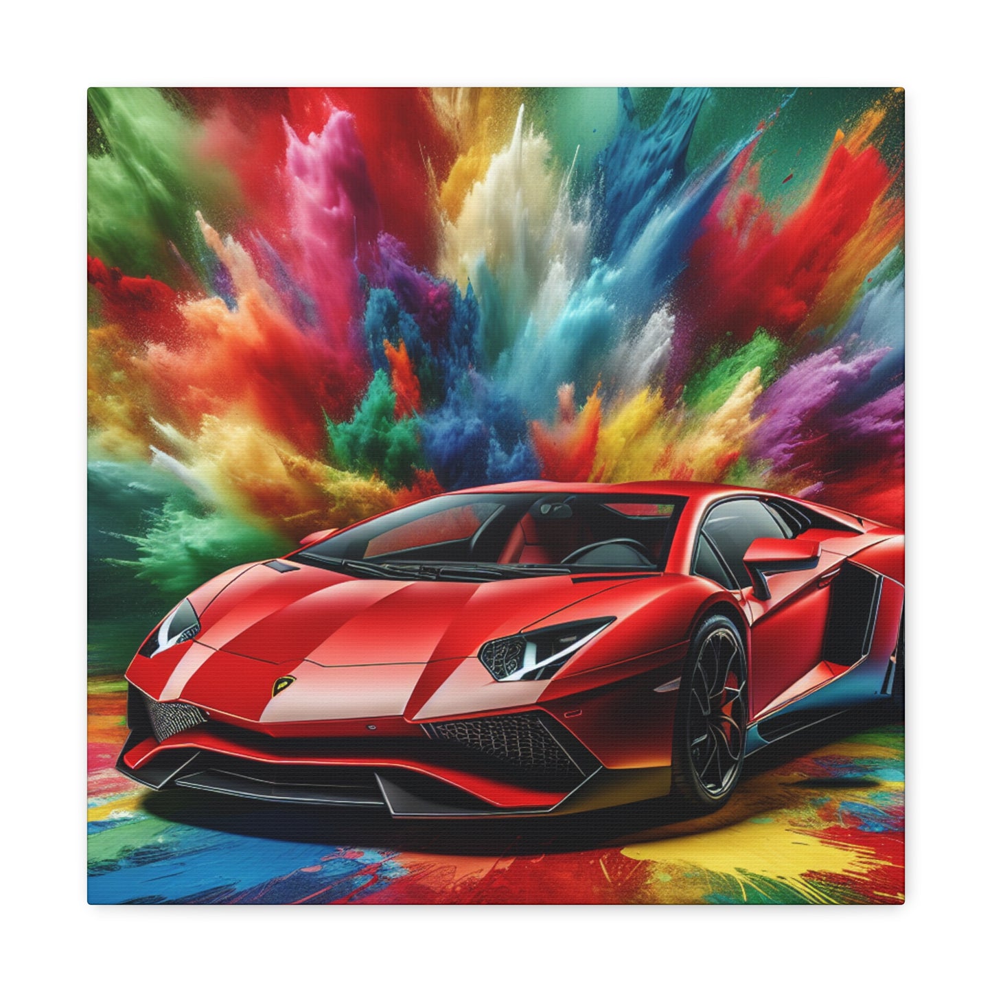 Lamborghini Aventador Canva Painting - Luxurious Car Artwork, High Quality Wall Decor, Perfect for Car Enthusiasts and Collectors