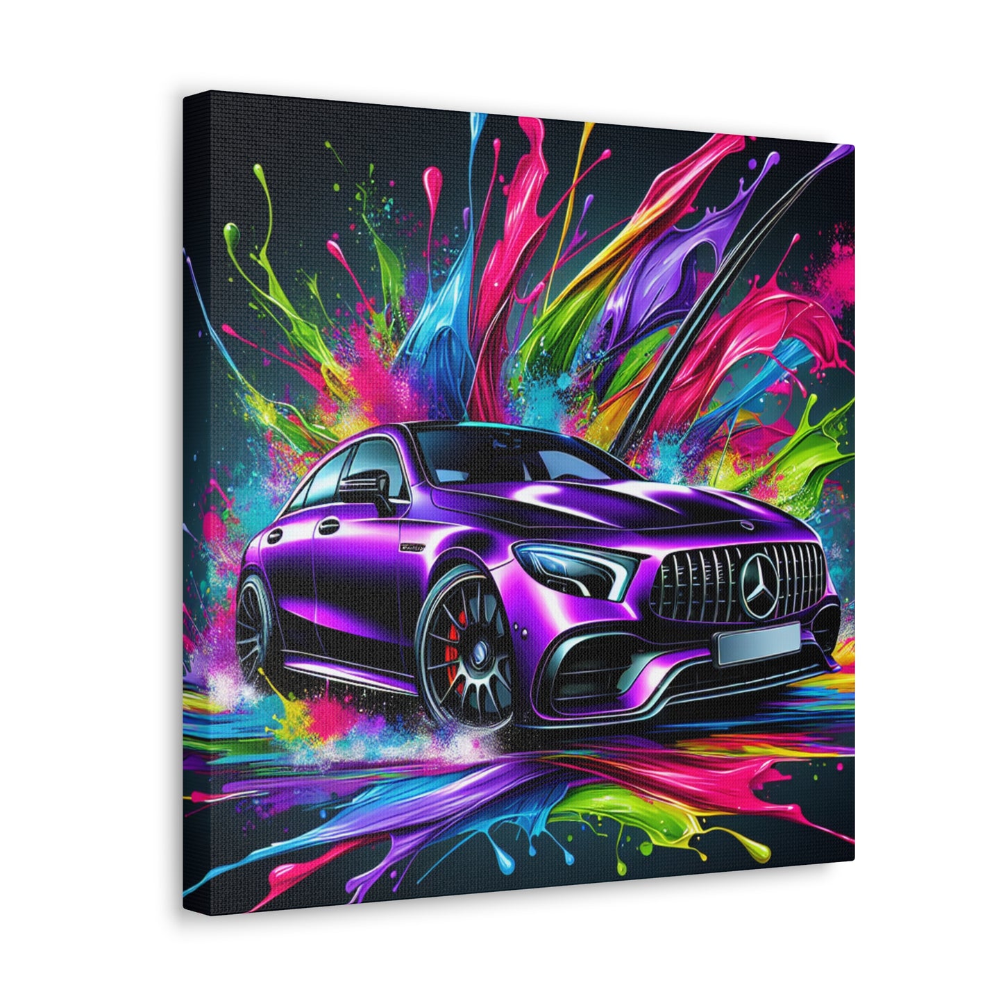 Mercedes AMG Luxury Car Artwork - Modern Canva Painting, Perfect Wall Decor for Car and Art Lovers, Unique Gift Idea