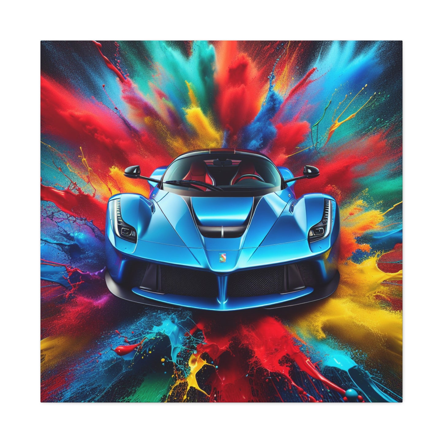 Luxury Ferrari Wall Art Canvas, Supercar Home Decor Painting, Professional Quality Print, Gift for Car Enthusiasts and Collectors