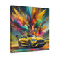 Mercedes AMG Wall Art Canva Painting - Luxury Car Decor, Hand-painted Artwork, Ideal for Automotive Enthusiasts and Home Decoration