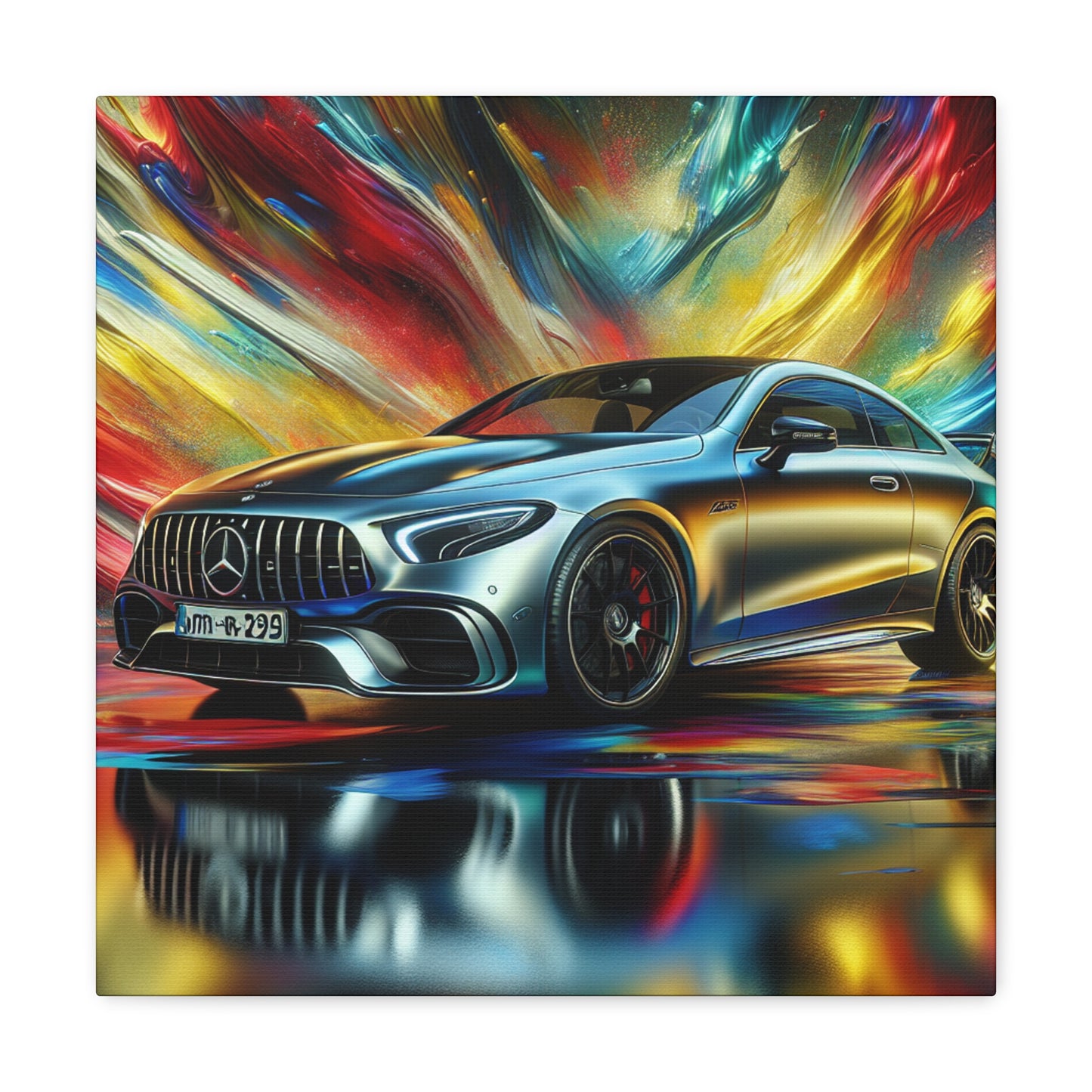 Mercedes AMG Wall Art - Premium Canva Painting for Automotive Enthusiast, Home and Office Decor, Perfect Gift for Car Lovers