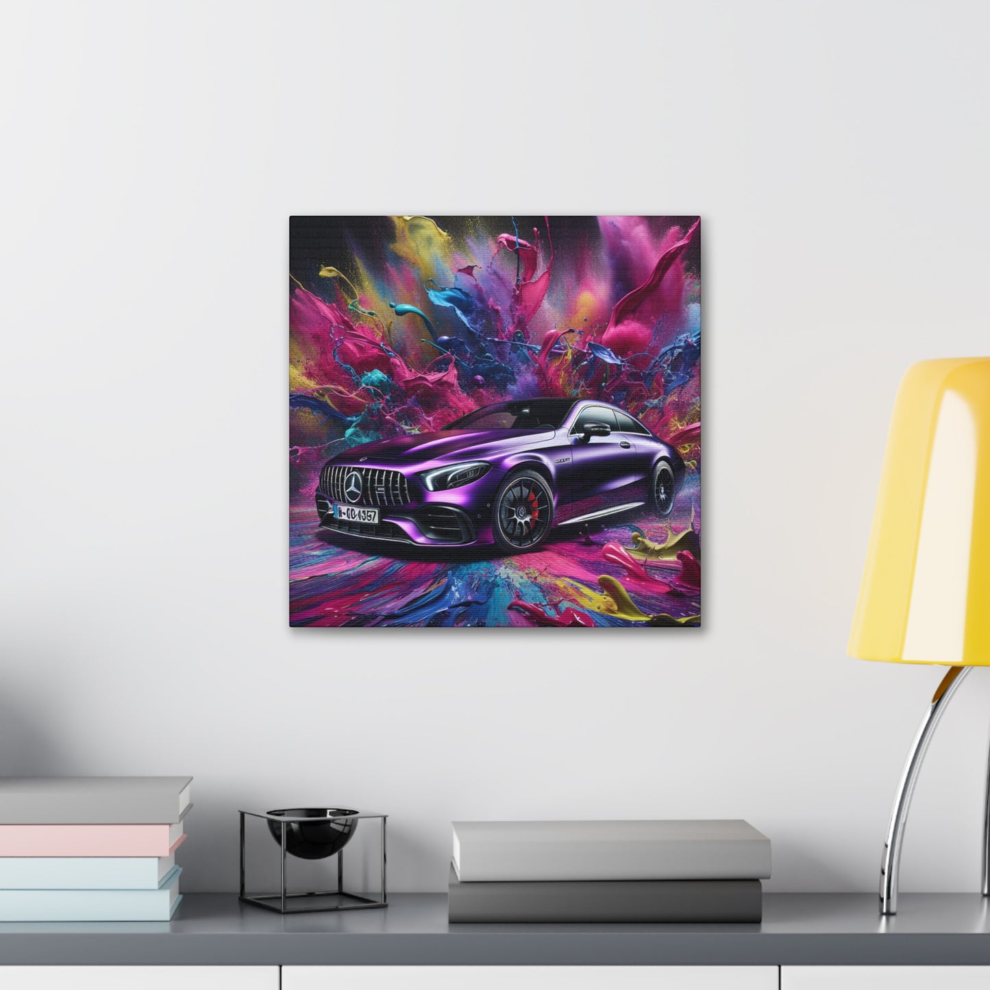 Mercedes AMG Canva Artwork, Luxury Car Painting, Wall Decor, Perfect for Garage and Man Cave, Automotive Lovers Gift