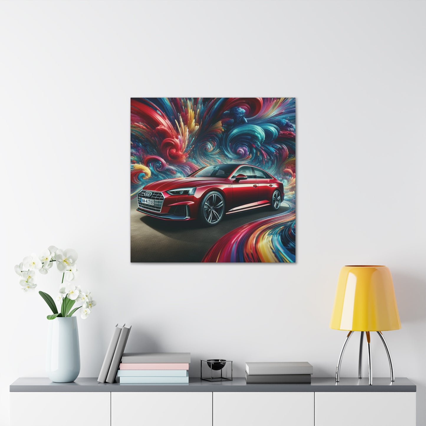 Audi A5 Car Art, Modern Canva Painting, Wall Decor for Car Lovers, Unique Gift, Home and Office Decoration, Auto Theme Artwork