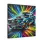 Vintage Ford Mustang Wall Art, Hand-Painted Car Canva, Perfect Gift for Auto Enthusiasts, Collector's Item, Home or Office Decor