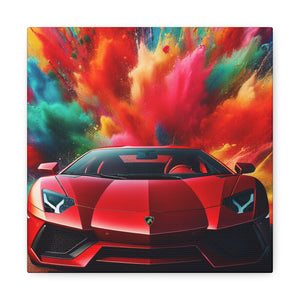 Lamborghini Aventador Canva Wall Art - Super Car Painting, Canvas Print for Car Lovers, Home Decor, Boy's Room Wall Art, Unique Gift