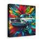 Ford Mustang Wall Art Canva Painting - Classic Car Decor, Muscle Car Artwork, Garage or Man Cave Decoration, Unique Car Lover Gift