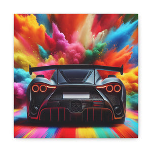 Nissan GT-R Wall Art, Hand-painted Canvas, Perfect Gift for Car Enthusiast, Racing Decor, Autophile Exclusive, High Quality Modern Home Decor