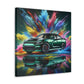 Vintage Dodge Charger Car Canva Painting - Classic Automobile Wall Art for Garage, Car Enthusiast Gift, Home Decor