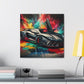 Lamborghini Aventador Canva Art - Luxury Car Wall Decor, Hand-Painted Sports Vehicle, Unique Quality Home Decor Gift, Exclusive Artwork