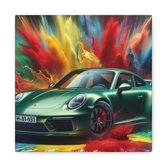 Porsche 911 Canva Painting - Luxury Vintage Car Wall Art - Home and Office Decor - Ideal Gift for Car Lovers