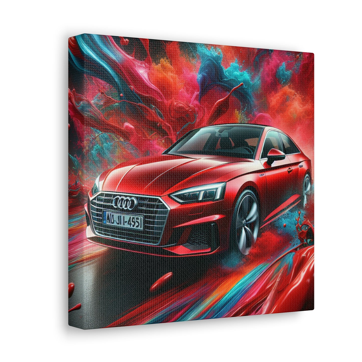 Audi A5 Car Canva Painting, Luxury Automobile Wall Art, Home Decor, Garage or Man Cave Gift Idea, For Car Enthusiast and Audi Lovers