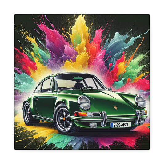 Porsche 911 Canva Art - Luxury Car Painting, Wall Decor for Garage, Gift for Car Enthusiast, Men's Gift Idea, Automotive Artwork