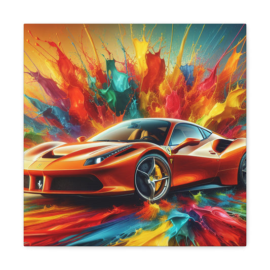 Ferrari Luxury Car Canva Art - Perfect for Man Cave Decor, Vintage Car Wall Art, Sports Car Enthusiast, Garage Decor, Luxury Auto Wall Print