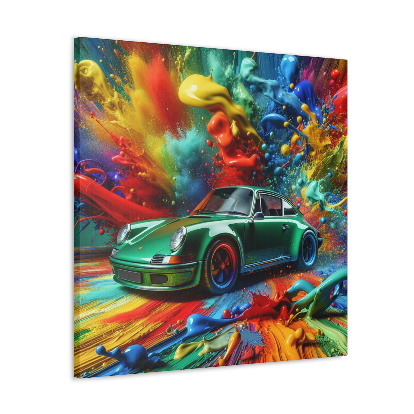 Porsche 911 Canva Painting - Classic Car Art, Luxury Gift for Men, Office and Home Wall Decor, Limited Edition Print, Automobile Enthusiast